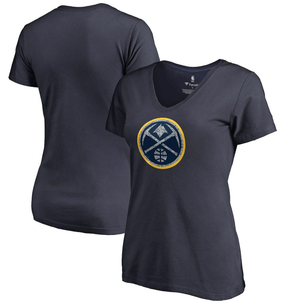 Denver Nuggets Women's Static Logo V-Neck T-Shirt sale - Navy sale