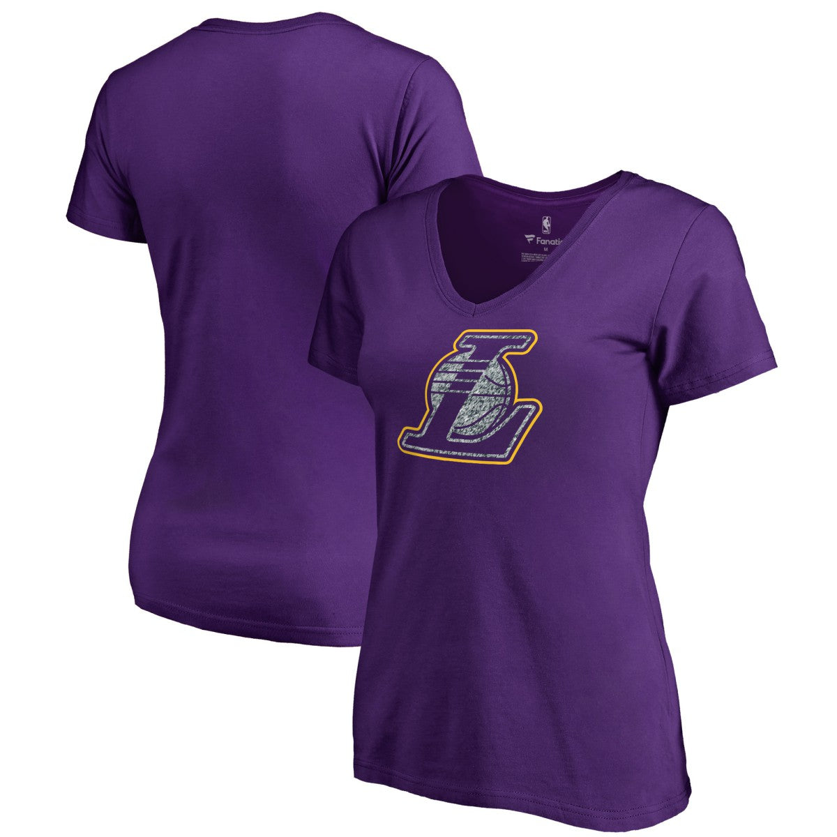 Los Angeles Lakers Women's Static Logo V-Neck T-Shirt - Purple cheap