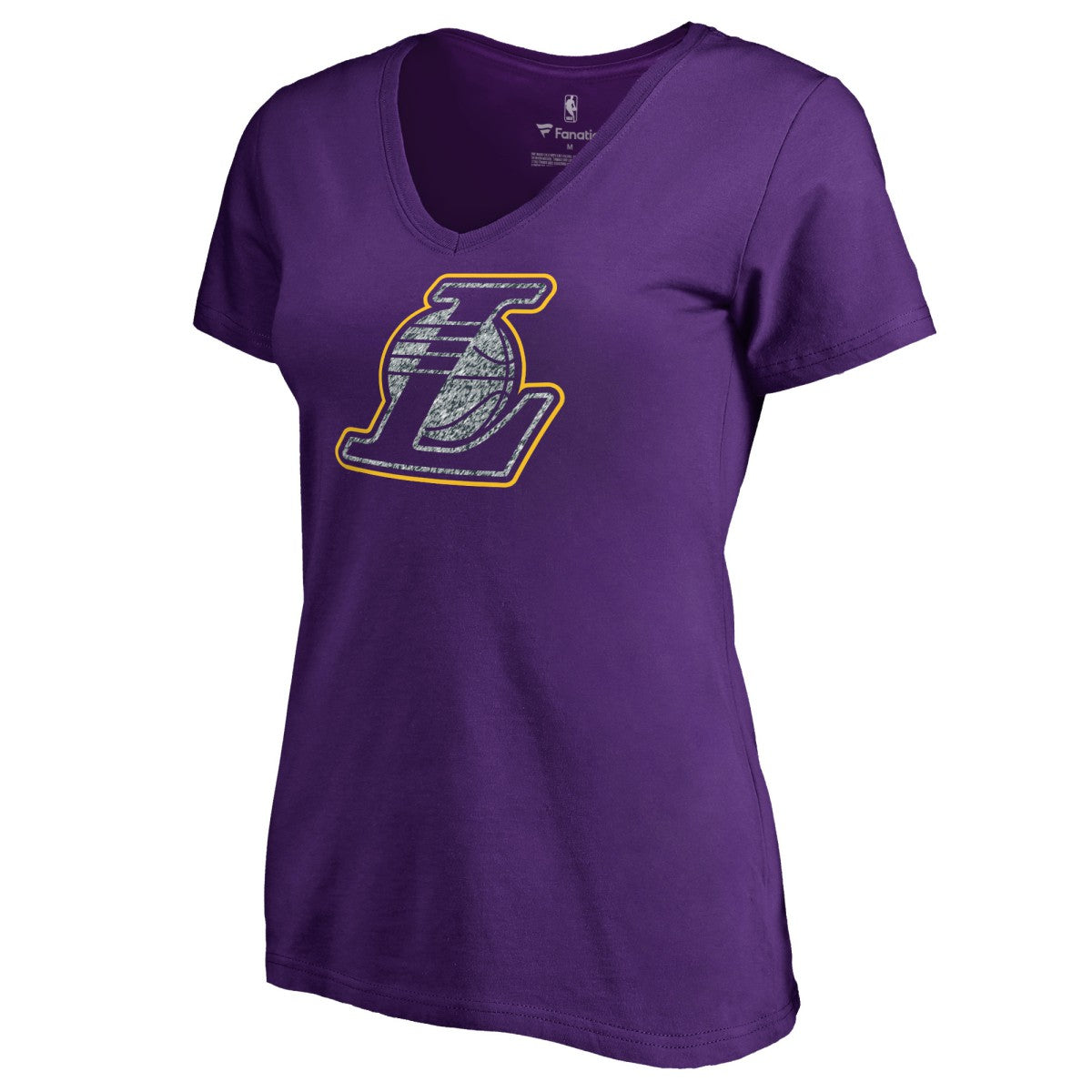 Los Angeles Lakers Women's Static Logo V-Neck T-Shirt - Purple cheap