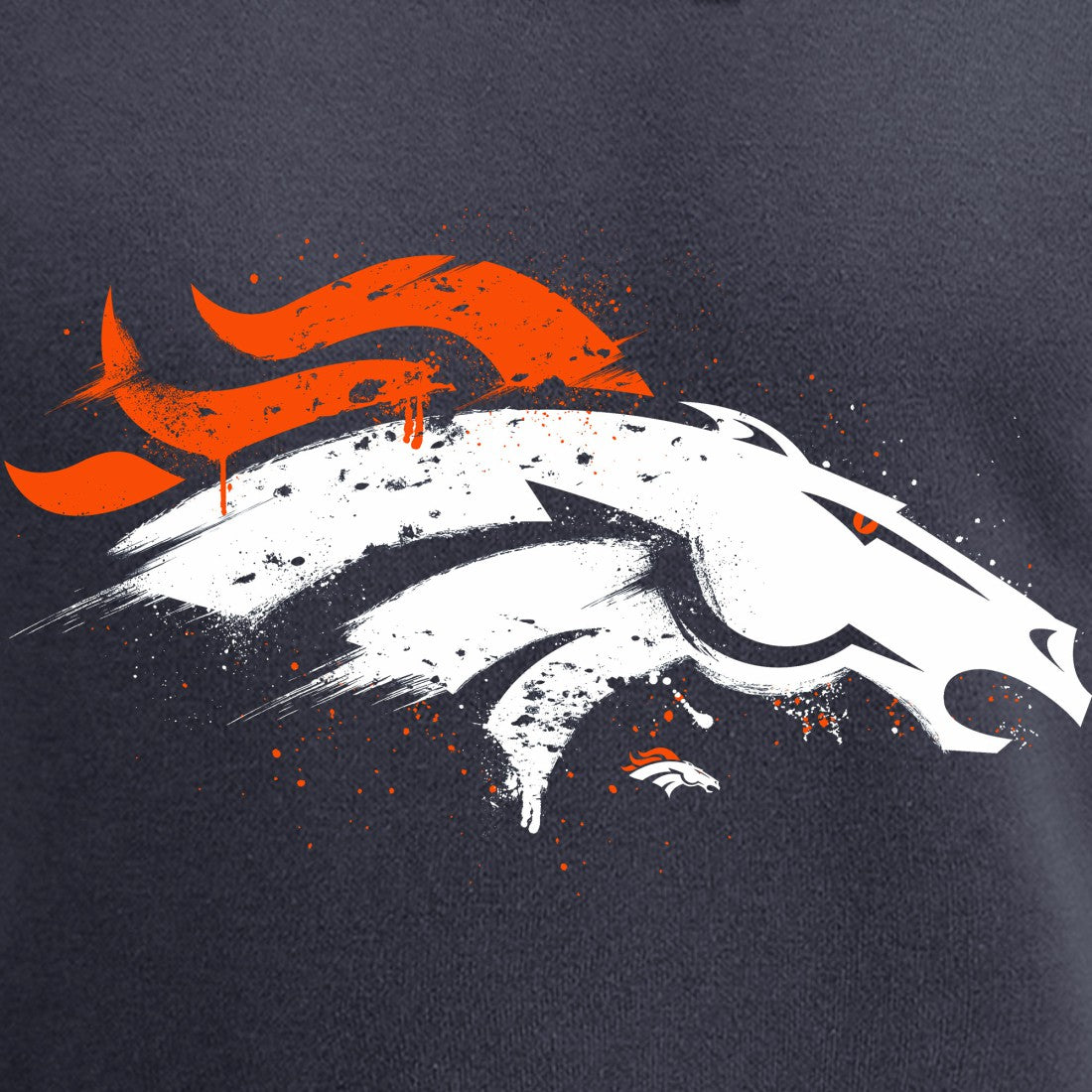 NFL Denver Broncos Splatter Logo Pullover Hoodie