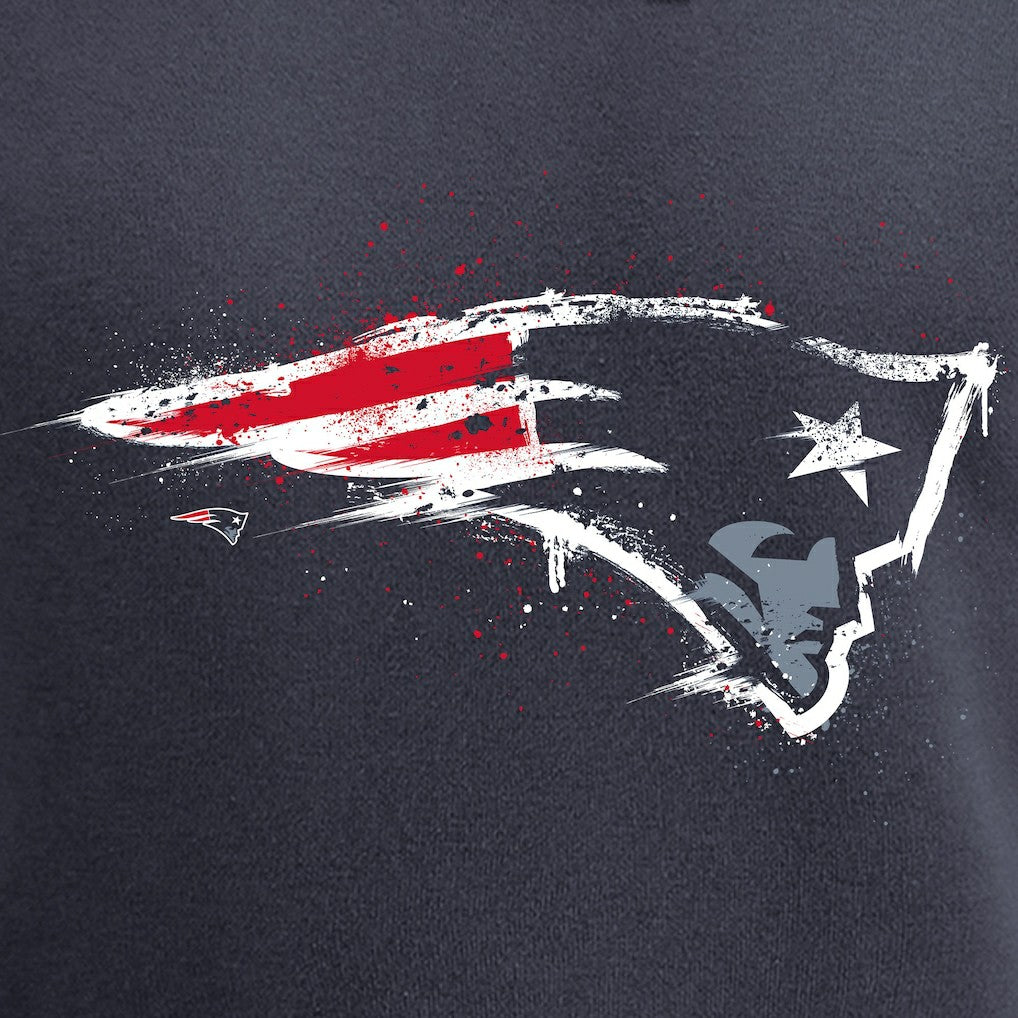 NFL New England Patriots Splatter Logo Pullover Hoodie