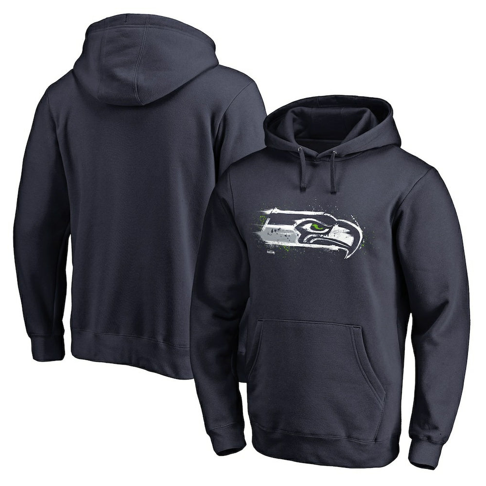 NFL Seattle Seahawks Splatter Logo Pullover Hoodie