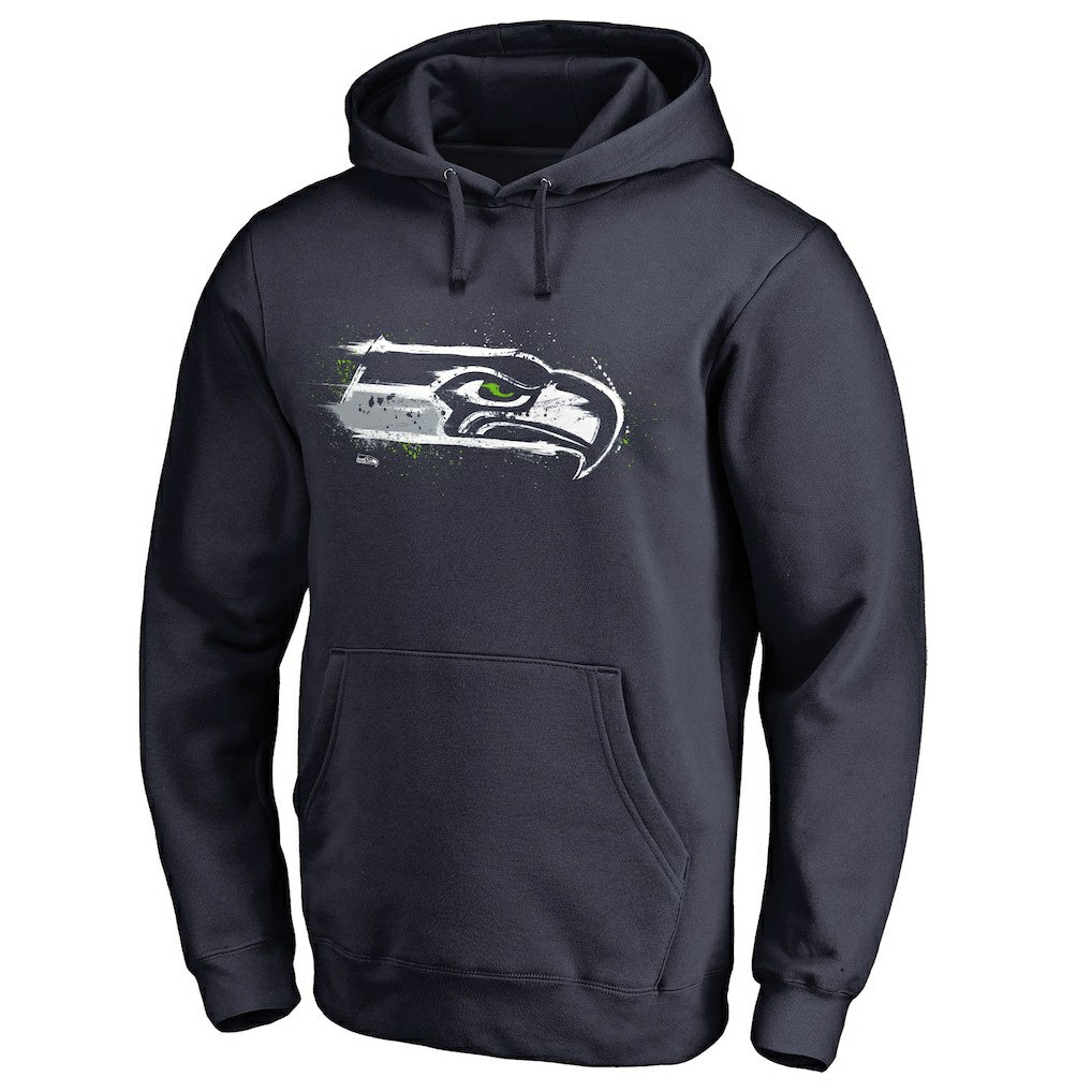 NFL Seattle Seahawks Splatter Logo Pullover Hoodie