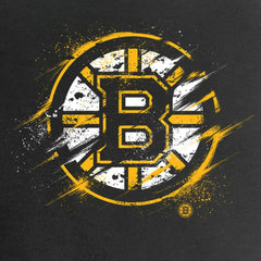 Boston Bruins Women's Splatter Logo V-Neck T-Shirt