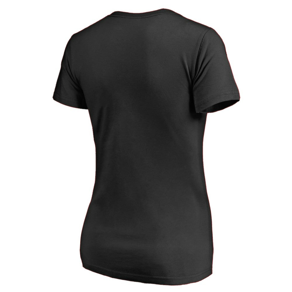 Boston Bruins Women's Splatter Logo V-Neck T-Shirt