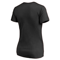 Boston Bruins Women's Splatter Logo V-Neck T-Shirt