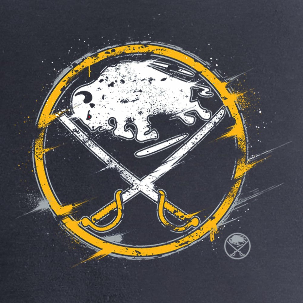 Buffalo Sabres Women's Splatter Logo V-Neck T-Shirt