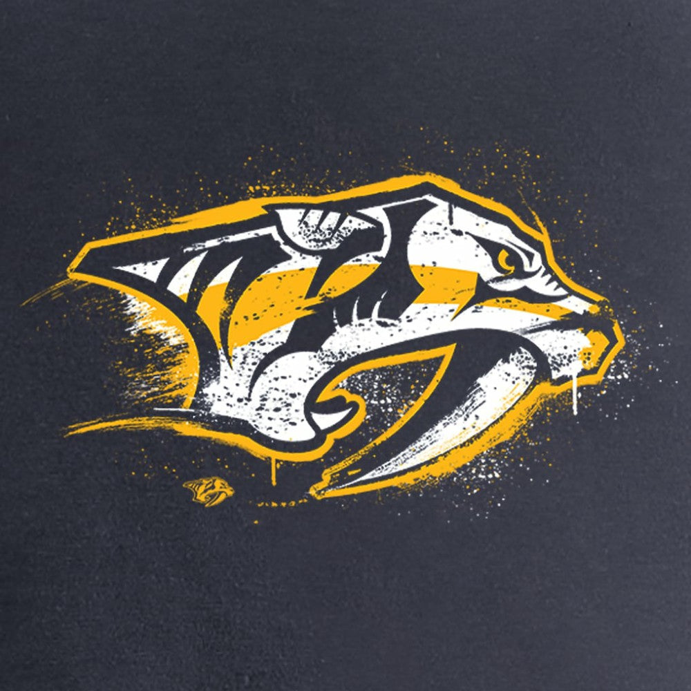 Nashville Predators Women's Splatter Logo V-Neck T-Shirt