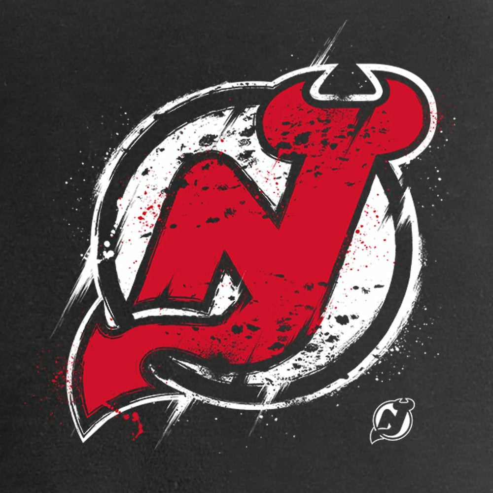 New Jersey Devils Women's Splatter Logo V-Neck T-Shirt