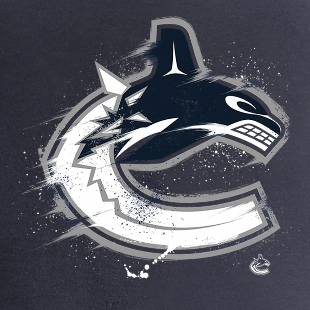 Vancouver Canucks Women's Splatter Logo V-Neck T-Shirt