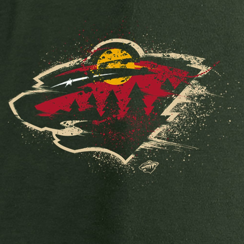 Minnesota Wild Women's Splatter Logo V-Neck Long Sleeve T-Shirt