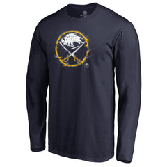 Buffalo Sabres Splatter Logo Long Sleeve T-Shirt