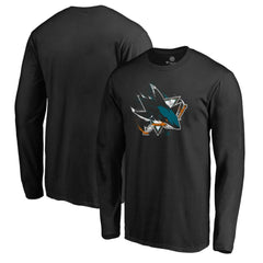 San Jose Sharks Splatter Logo Long Sleeve T-Shirt
