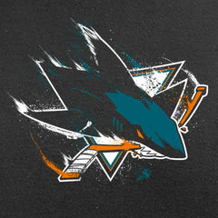San Jose Sharks Splatter Logo Long Sleeve T-Shirt