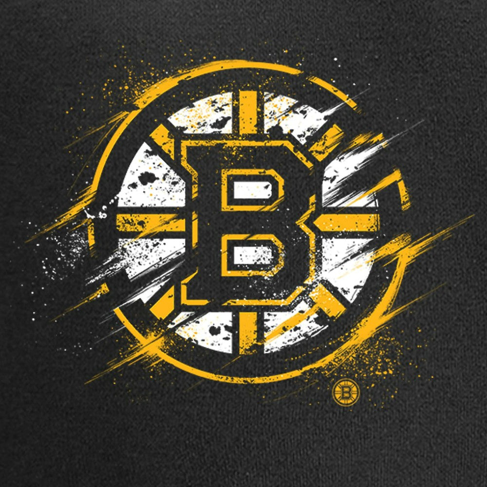 Boston Bruins Splatter Logo Pullover Hoodie
