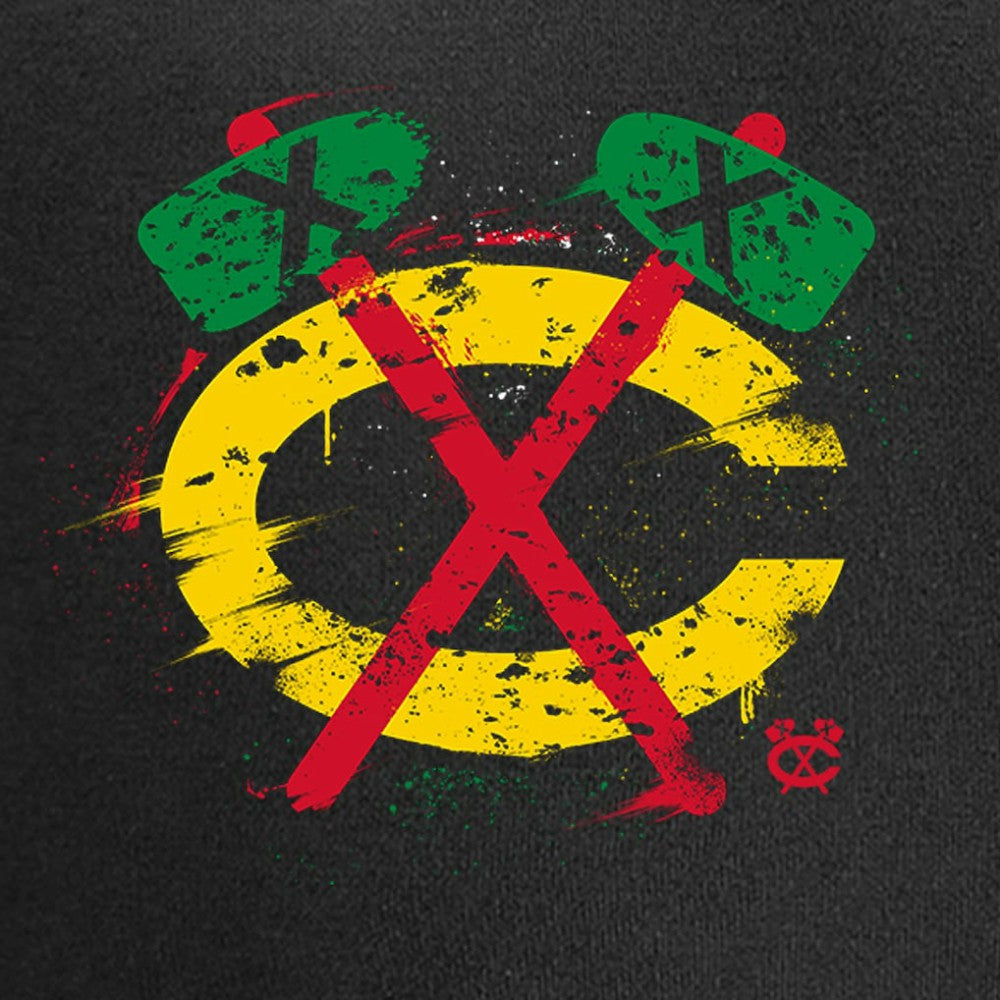 Chicago Blackhawks Splatter Logo Pullover Hoodie