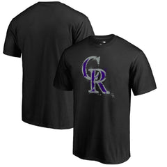 Colorado Rockies Splatter Logo T-Shirt - Black