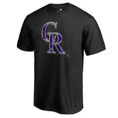 Colorado Rockies Splatter Logo T-Shirt - Black