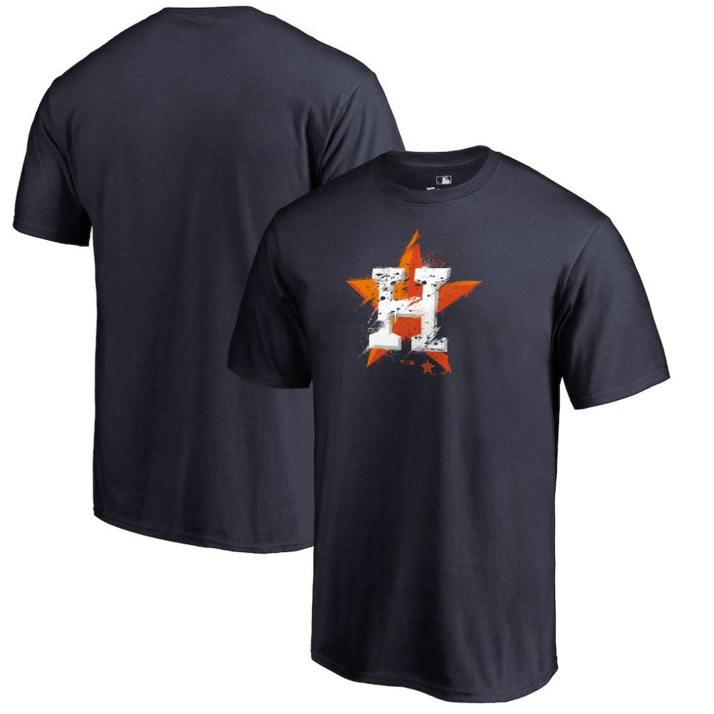 Houston Astros Splatter Logo T-Shirt - Navy