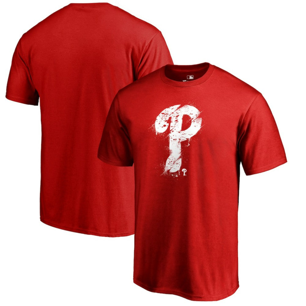 Philadelphia Phillies Splatter Logo T-Shirt - Red