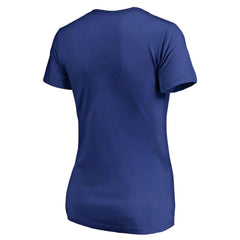 Los Angeles Dodgers Women's Splatter Logo V-Neck T-Shirt - Royal