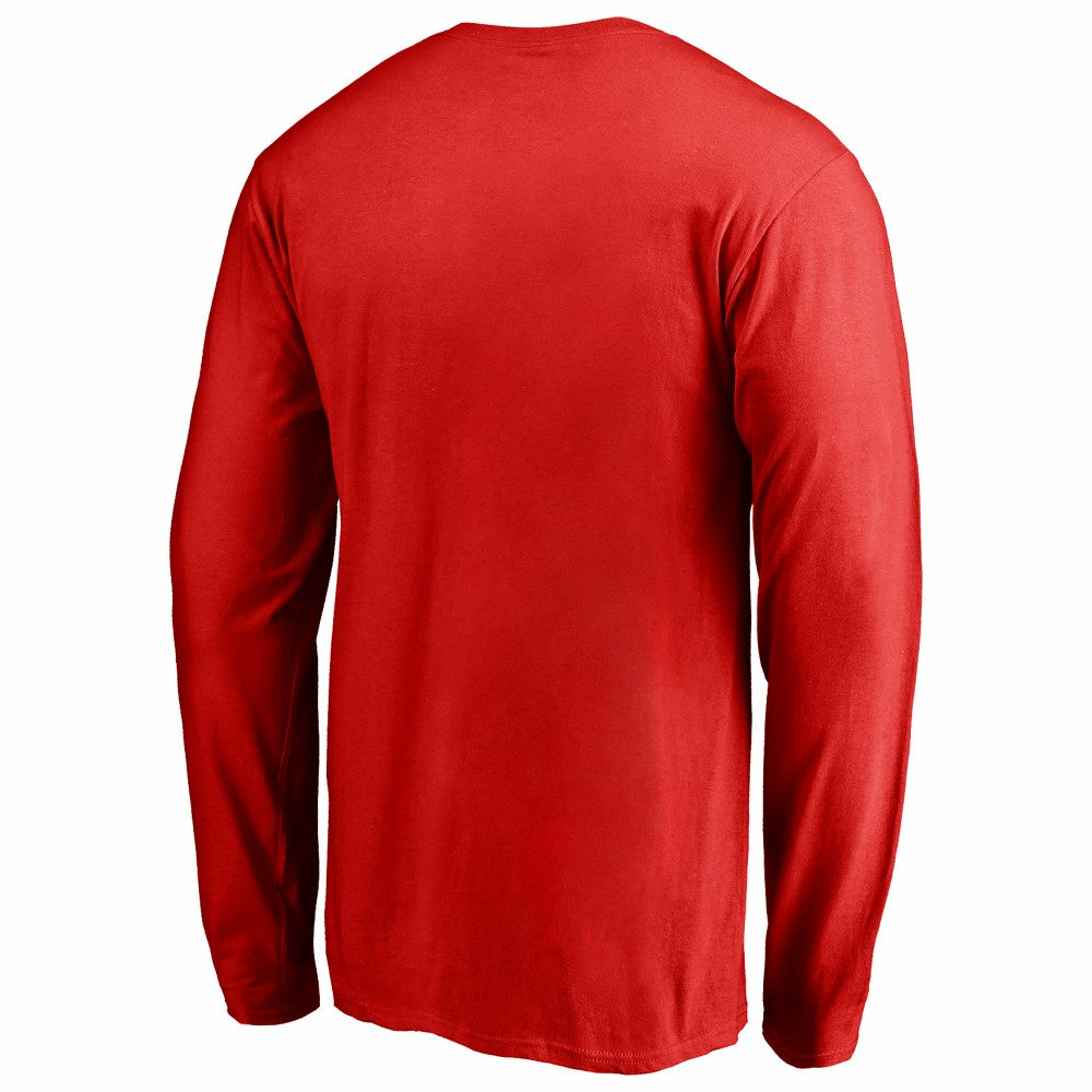 Los Angeles Angels Splatter Logo Long Sleeve T-Shirt - Red