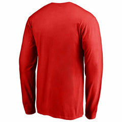 Los Angeles Angels Splatter Logo Long Sleeve T-Shirt - Red
