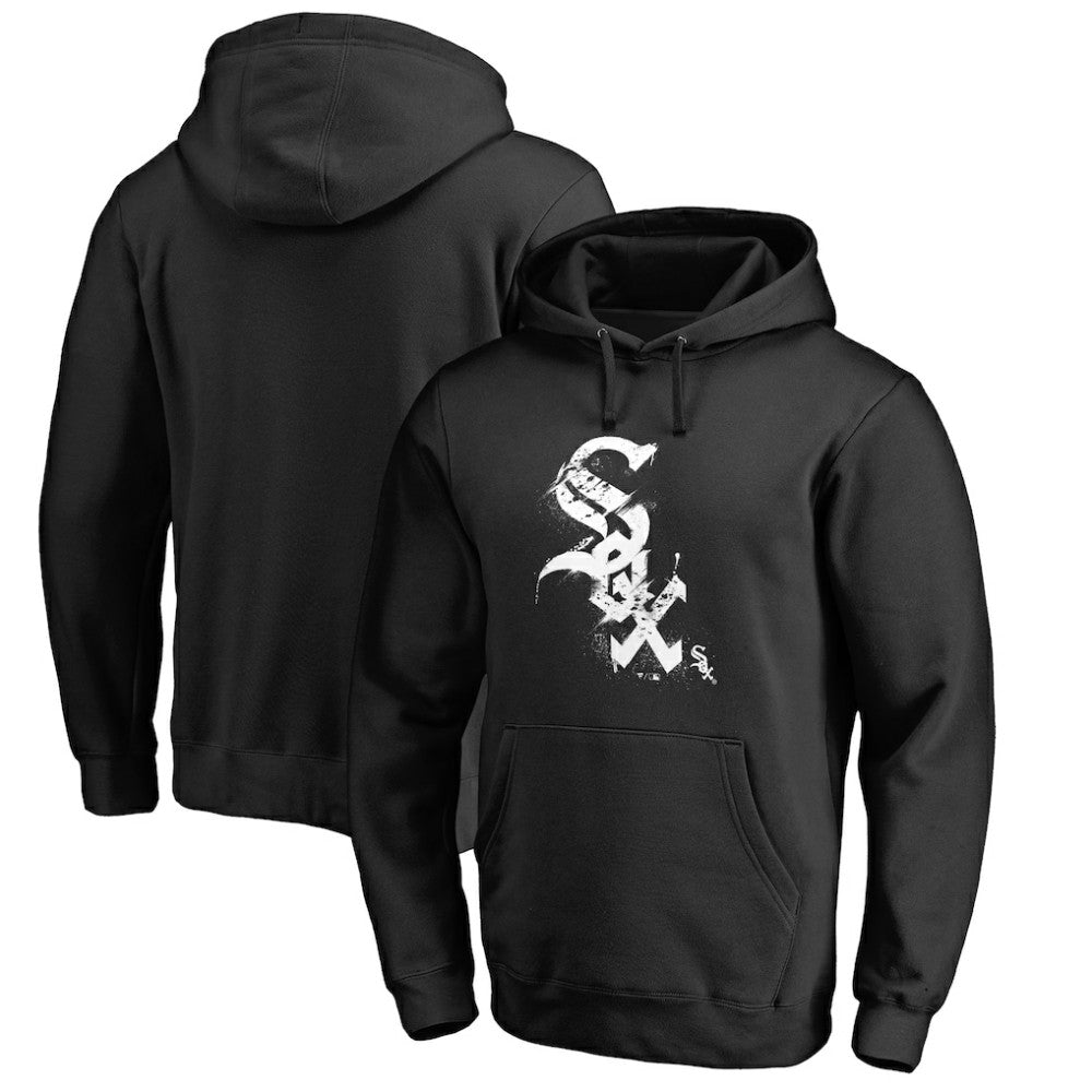 Chicago White Sox Splatter Logo Pullover Hoodie - Black