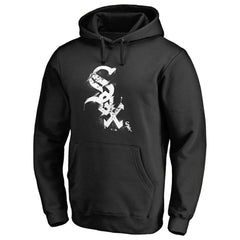 Chicago White Sox Splatter Logo Pullover Hoodie - Black