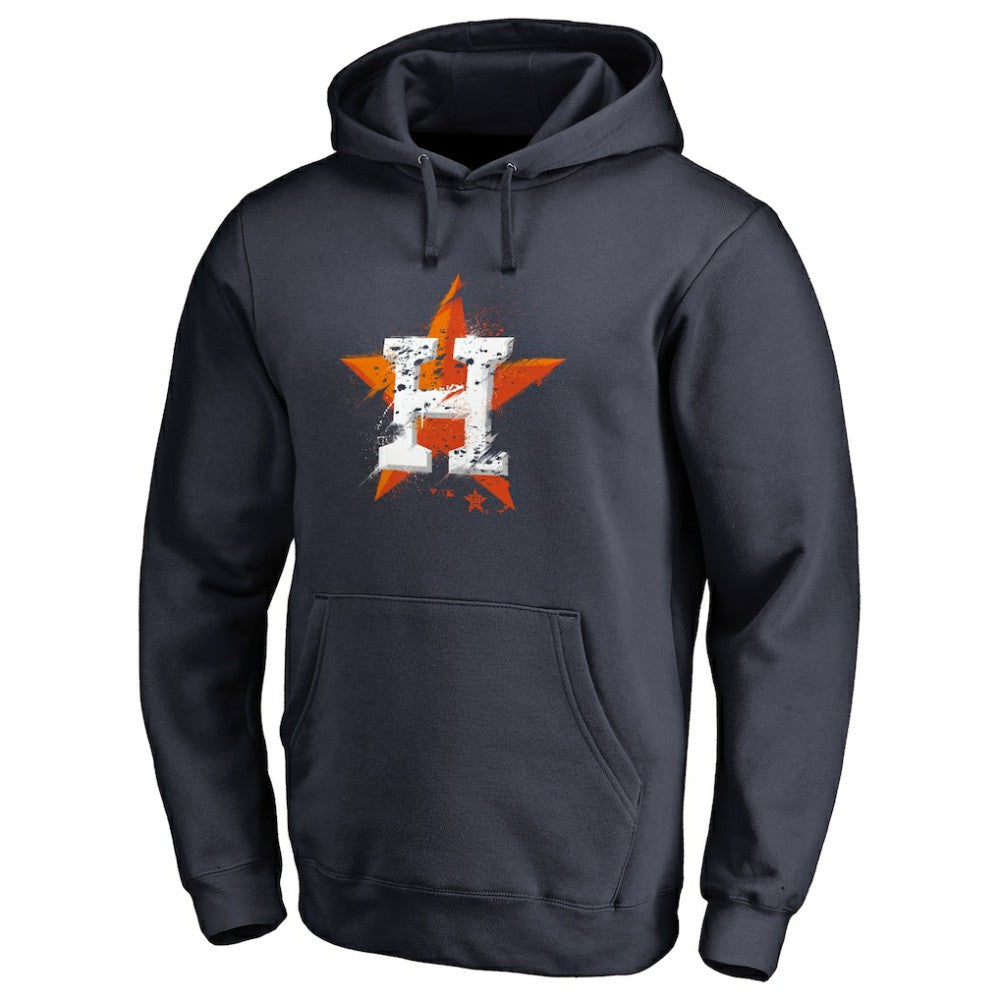 Houston Astros Splatter Logo Pullover Hoodie - Navy