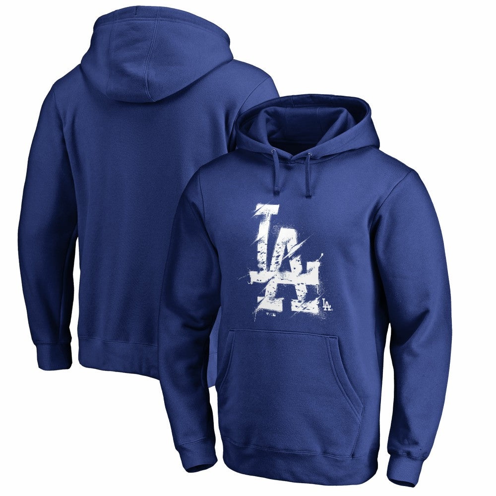Los Angeles Dodgers Splatter Logo Pullover Hoodie - Royal