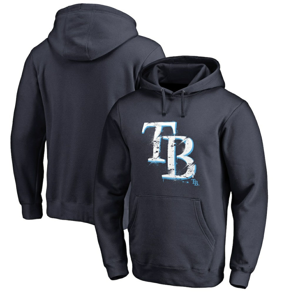 Tampa Bay Rays Splatter Logo Pullover Hoodie - Navy