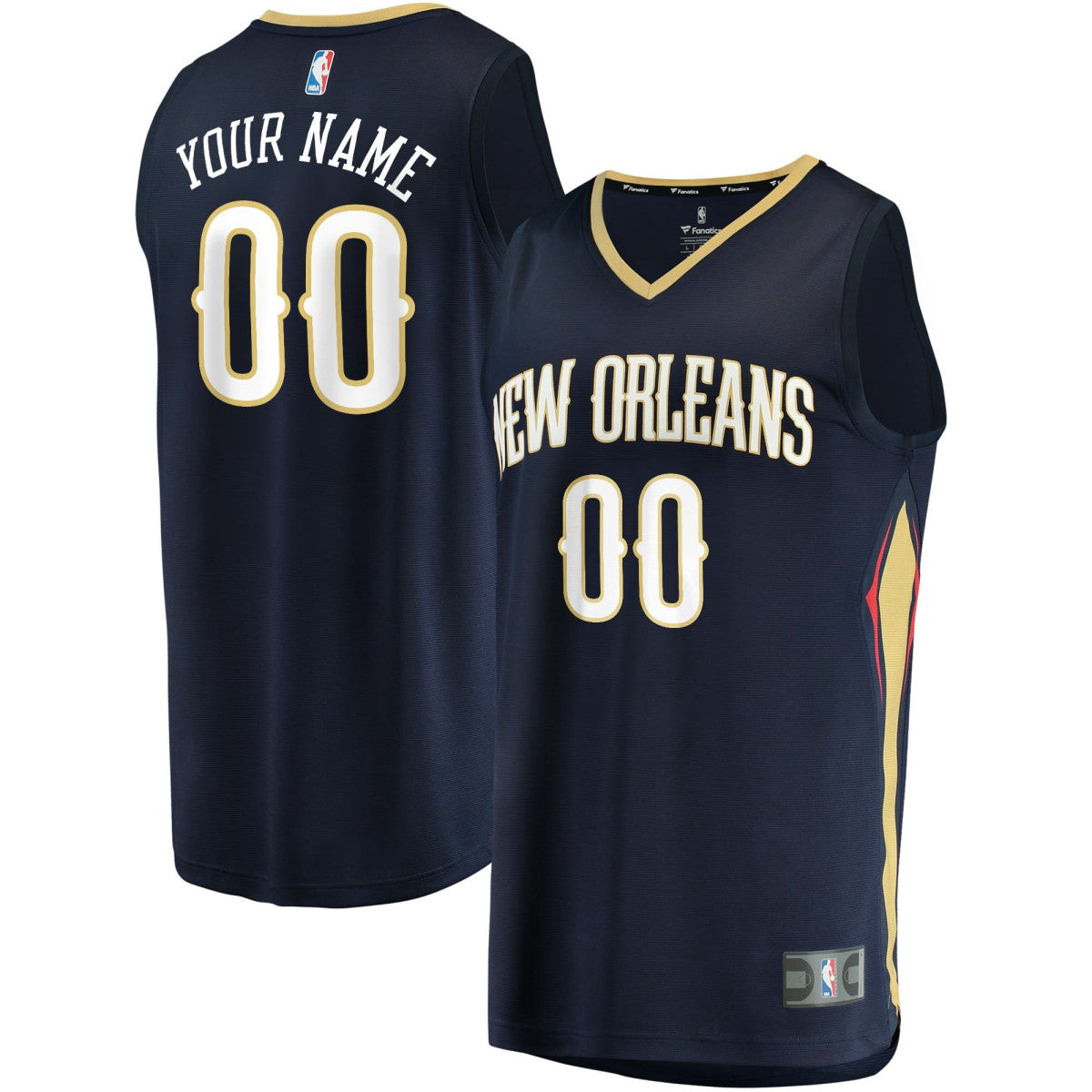 New Orleans Pelicans Fast Break Custom Replica Jersey Navy - Icon Edition | Fanatics cheap