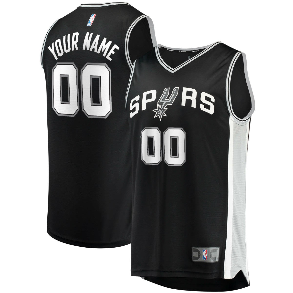 San Antonio Spurs Fast Break Custom Replica Jersey Black - Icon Edition | Fanatics on sale