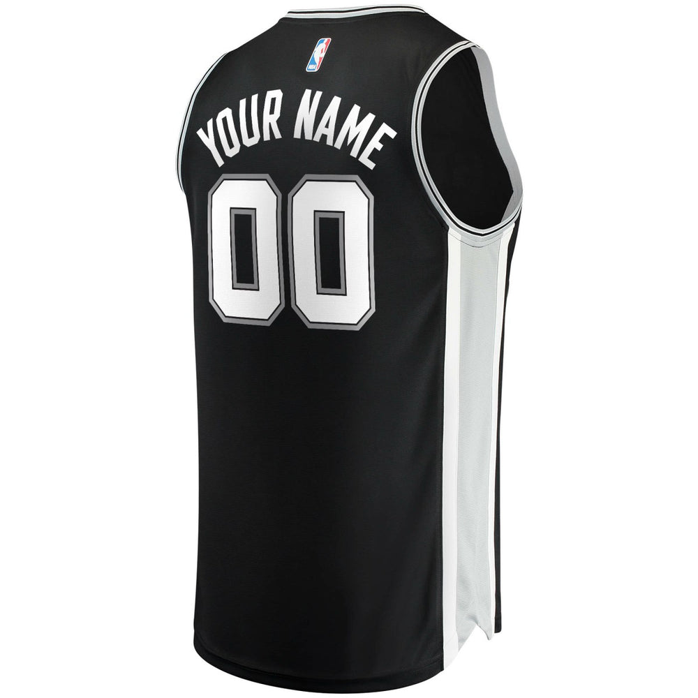 San Antonio Spurs Fast Break Custom Replica Jersey Black - Icon Edition | Fanatics on sale