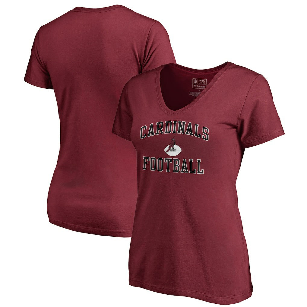 NFL Arizona Cardinals Women's Vintage Collection Victory Arch V-Neck T-Shirt