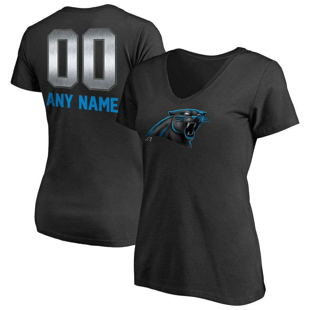 NFL Carolina Panthers Women's Personalized Midnight Mascot T-Shirt