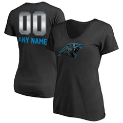 NFL Carolina Panthers Women's Personalized Midnight Mascot T-Shirt