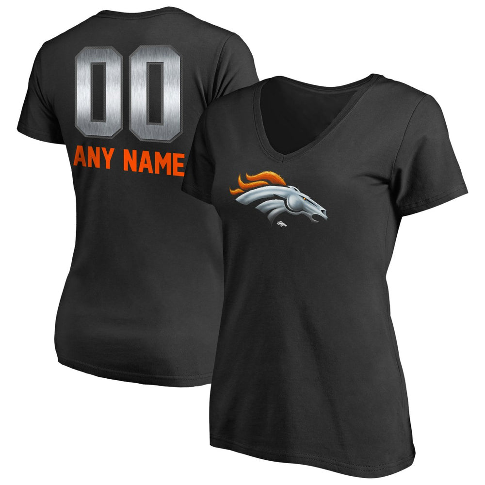 NFL Denver Broncos Women's Personalized Midnight Mascot T-Shirt