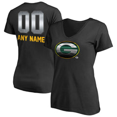 NFL Green Bay Packers Women's Personalized Midnight Mascot T-Shirt