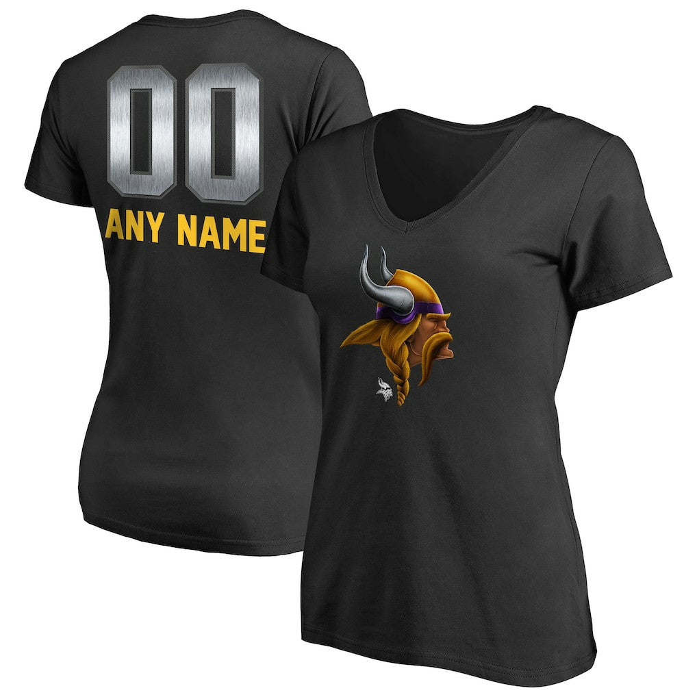 NFL Minnesota Vikings Women's Personalized Midnight Mascot T-Shirt