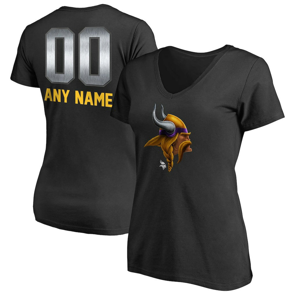 NFL Minnesota Vikings Women's Personalized Midnight Mascot T-Shirt