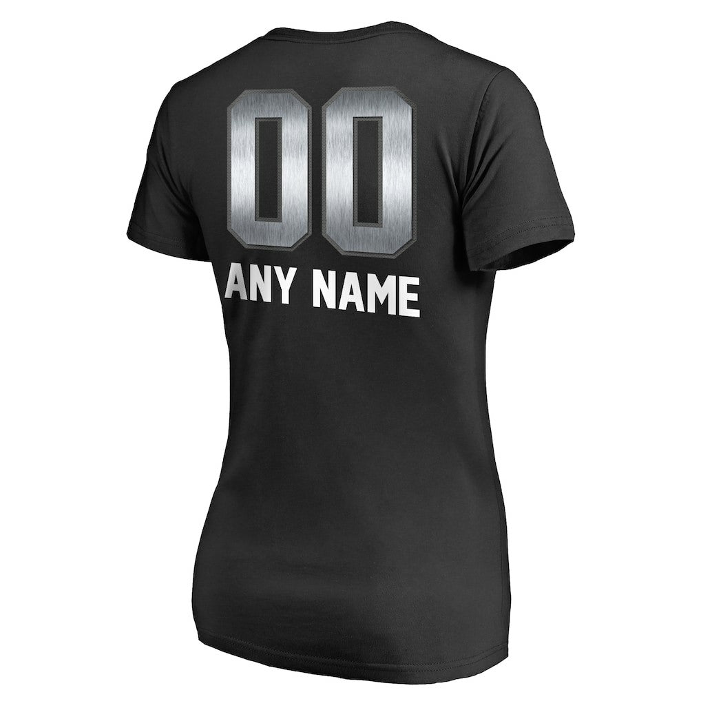 NFL Las Vegas Raiders Women's Personalized Midnight Mascot T-Shirt