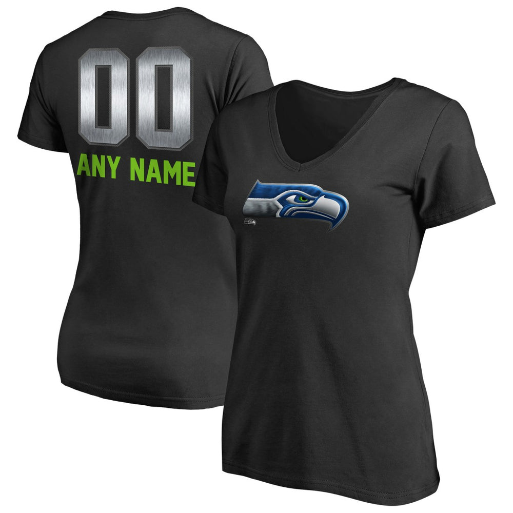 NFL Seattle Seahawks Women's Personalized Midnight Mascot T-Shirt
