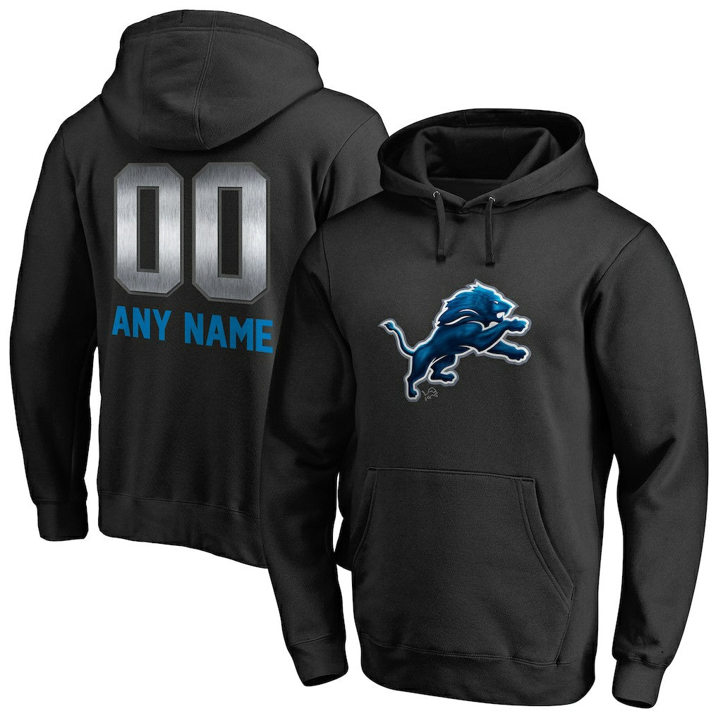NFL Detroit Lions Personalized Midnight Mascot Pullover Hoodie