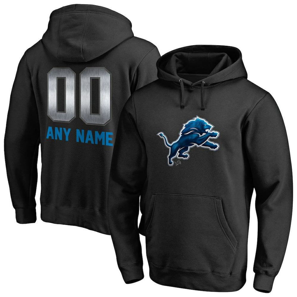 NFL Detroit Lions Personalized Midnight Mascot Pullover Hoodie
