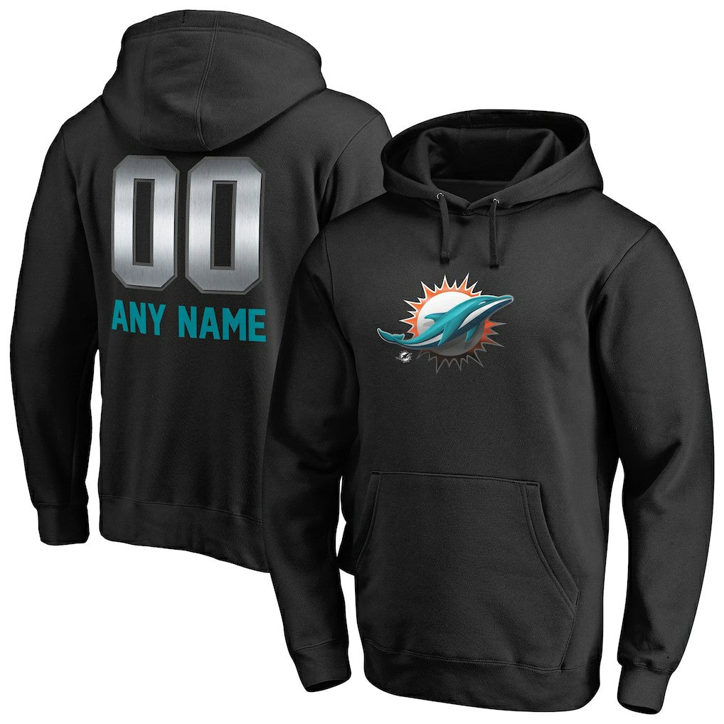 NFL Miami Dolphins Personalized Midnight Mascot Pullover Hoodie