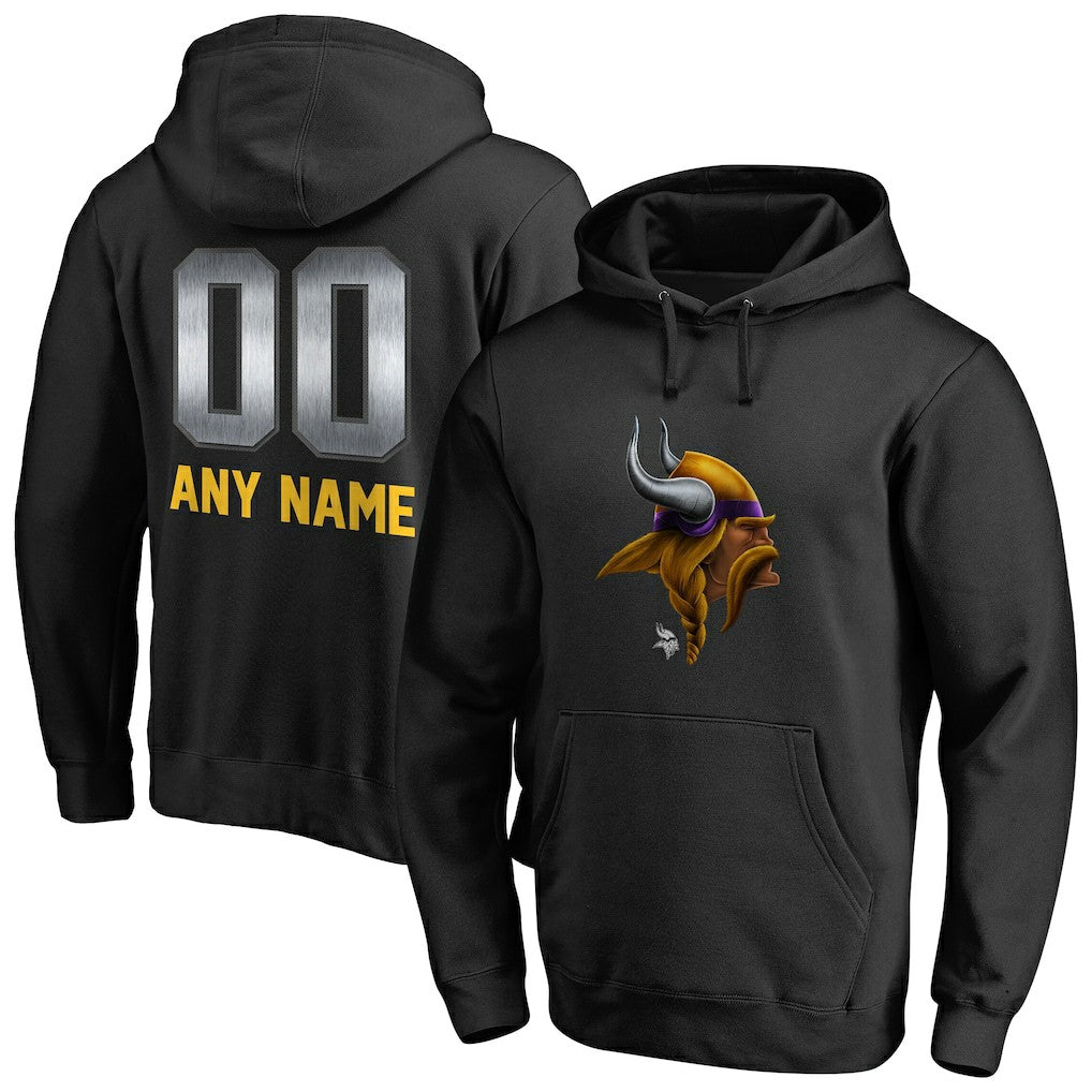 NFL Minnesota Vikings Personalized Midnight Mascot Pullover Hoodie