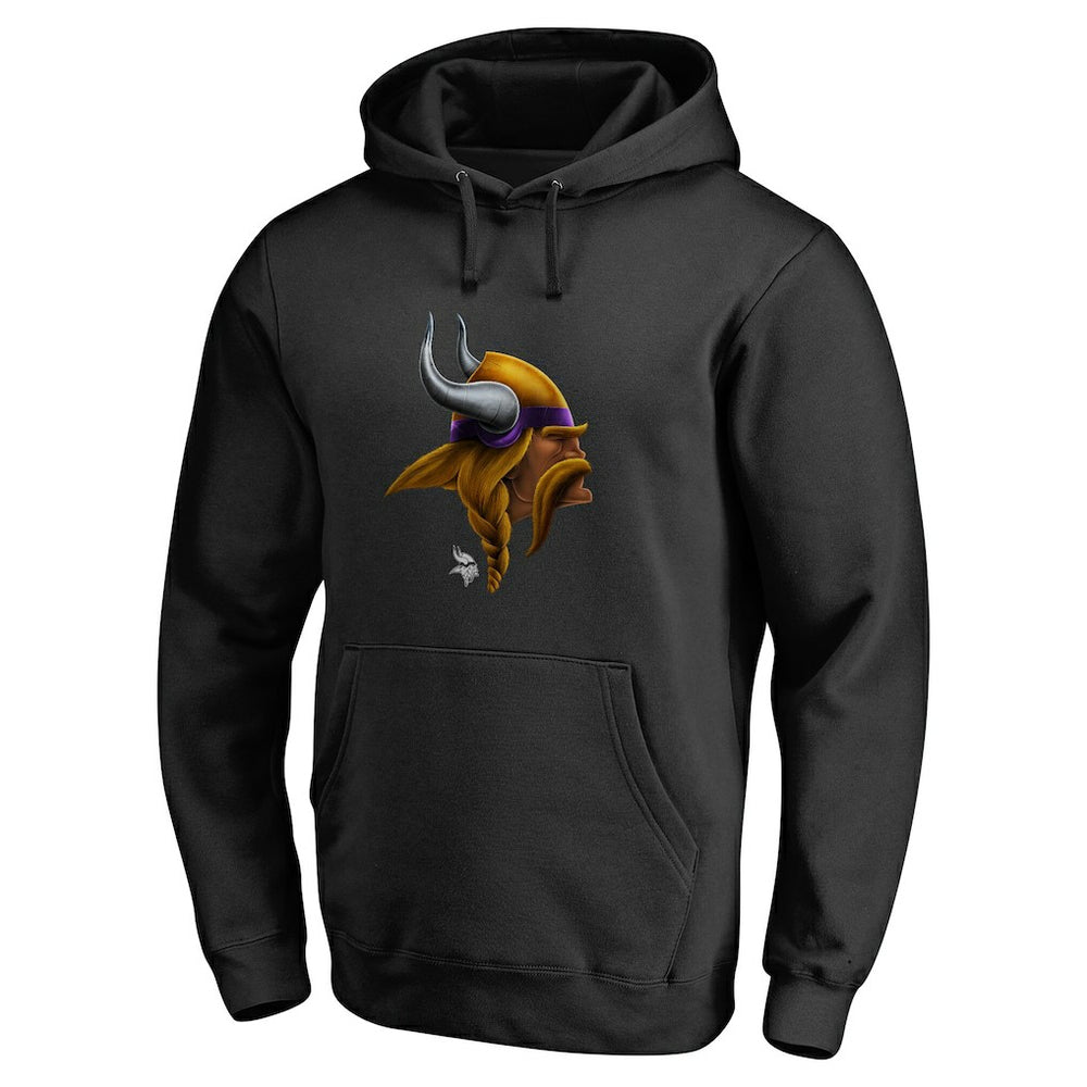 NFL Minnesota Vikings Personalized Midnight Mascot Pullover Hoodie