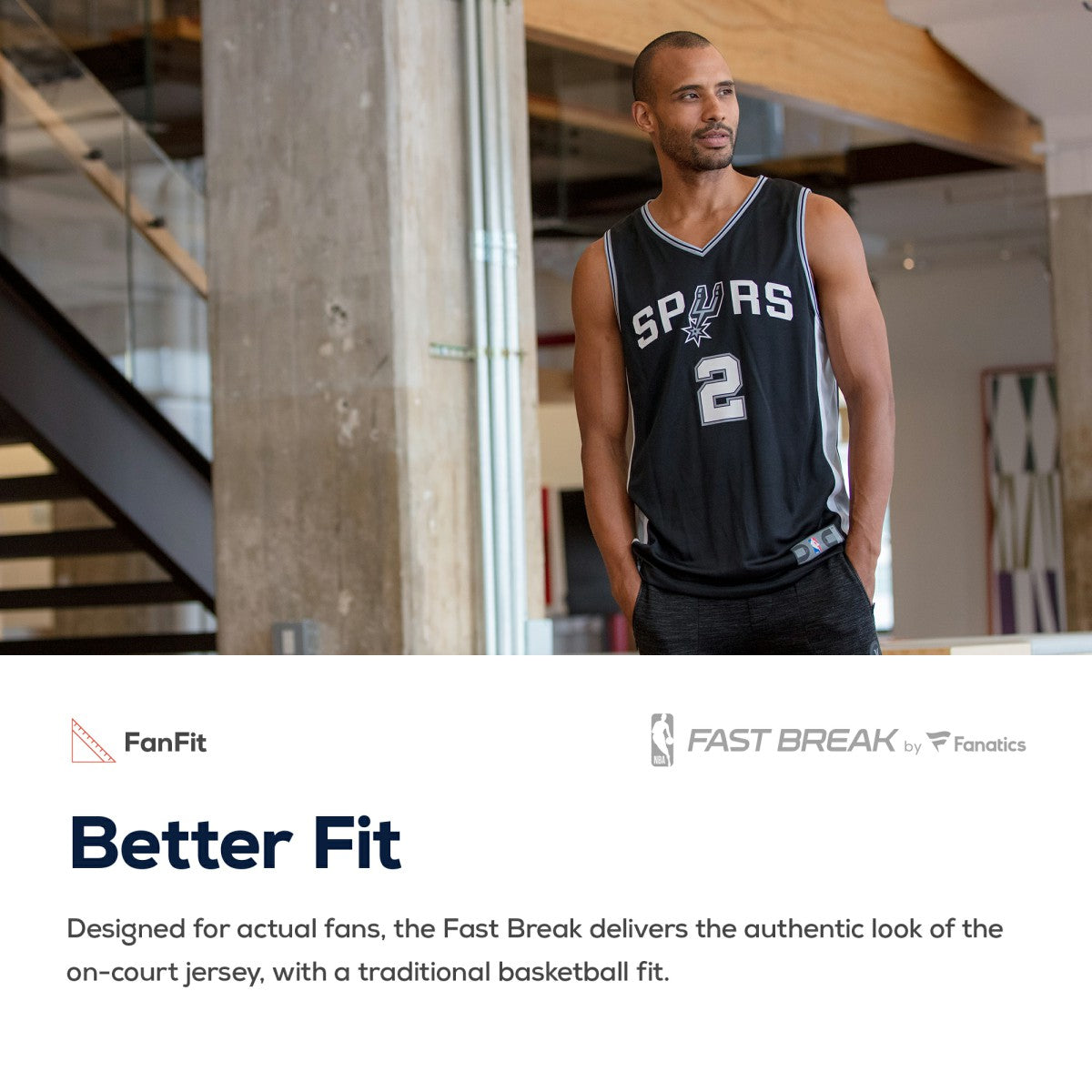 San Antonio Spurs Youth Fast Break Custom Replica Jersey Black - Icon Edition | Fanatics cheap